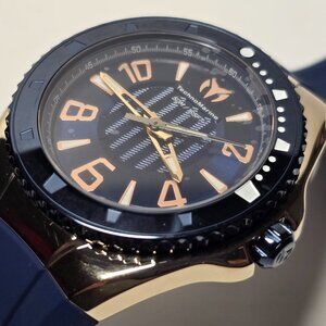 TechnoMarine Lusso Mare Men's Watch - 44mm, Dark Blue, Rose Gold (TM-225028)